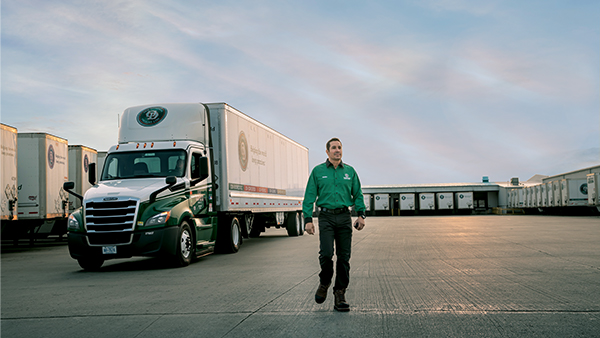 Driver Walking in the Yard